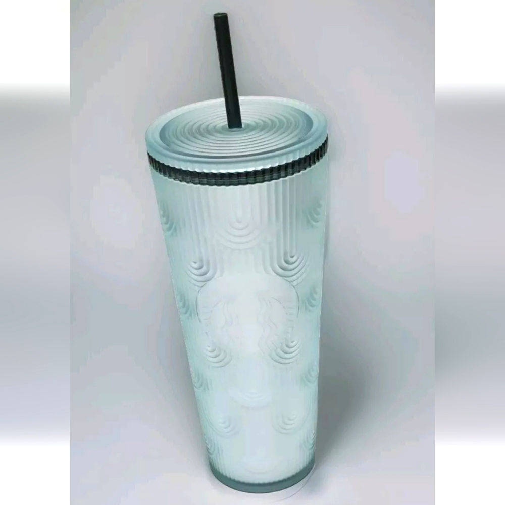 NWT, Starbucks 2024 Anniversary Shell Soft Touch Mint Green Venti Tumbler